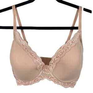 Natori bra 730023 Feathers underwire contour light tan size 34DDD 34F